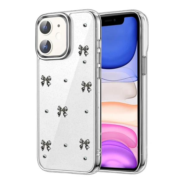 İphone 12 Fiyonk Desenli Kapak - Desen 5 ürün görseli 1