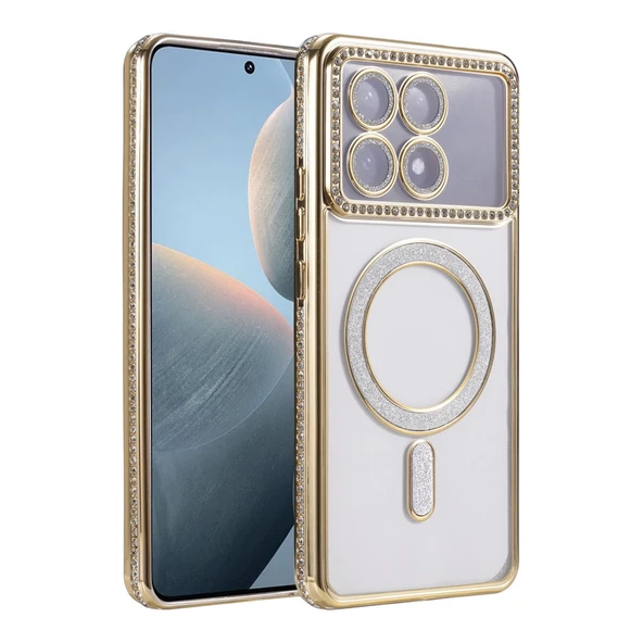 Xiaomi Poco X6 Pro Joke Simli Magneticsafe Kılıf - Gold ürün görseli 1