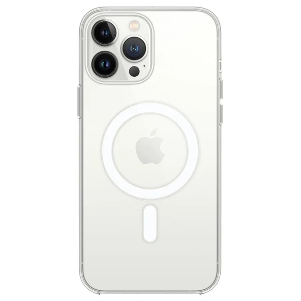 İphone 14 Pro Max Kılıf Magneticsafe Şeffaf Silikon - Şeffaf ürün görseli 1