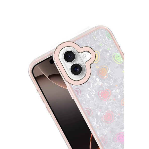 İphone 16 Lumi Desenli Kapak - Pembe - Resim 2