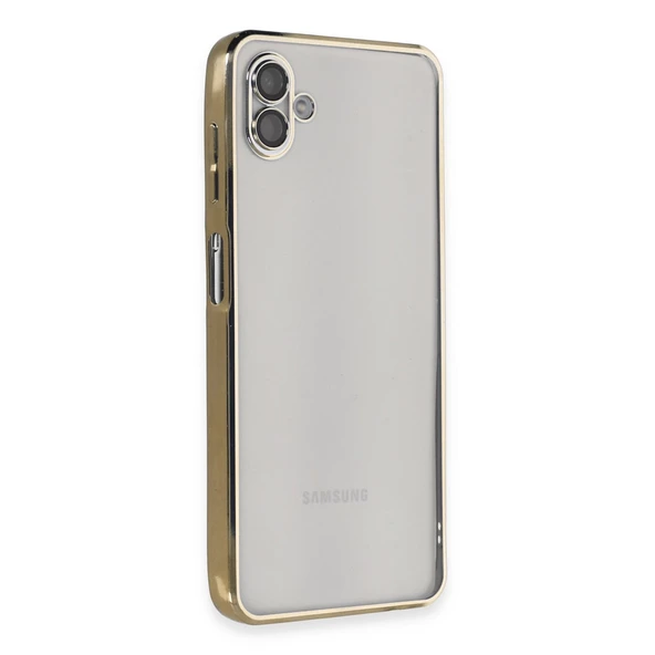 Samsung Galaxy A04 Kılıf Razer Lensli Silikon - Gold ürün görseli 1