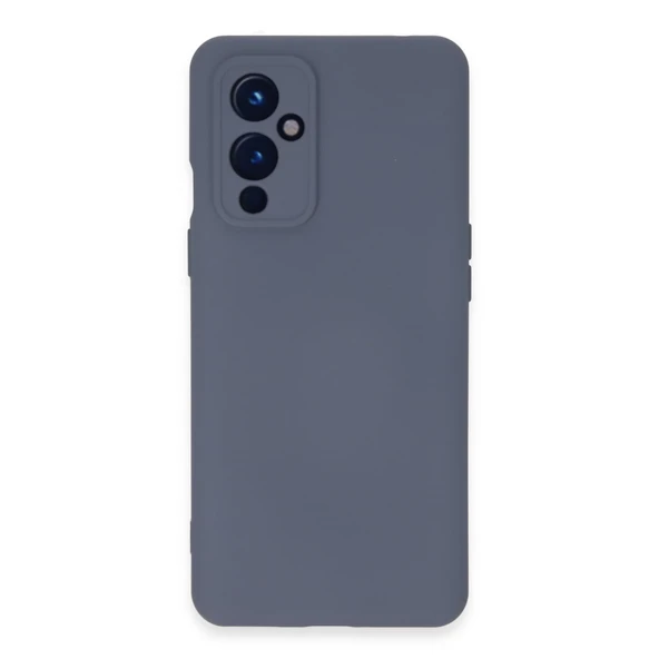 One Plus 9 Kılıf Nano İçi Kadife Silikon - Gri ürün görseli 1