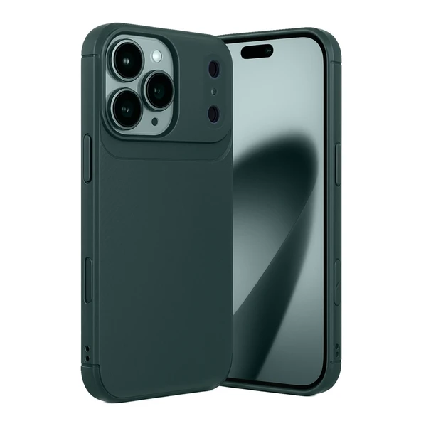 İphone 17 Pro Max Auto Focus Karbon Kapak - Koyu Yeşil ürün görseli 1
