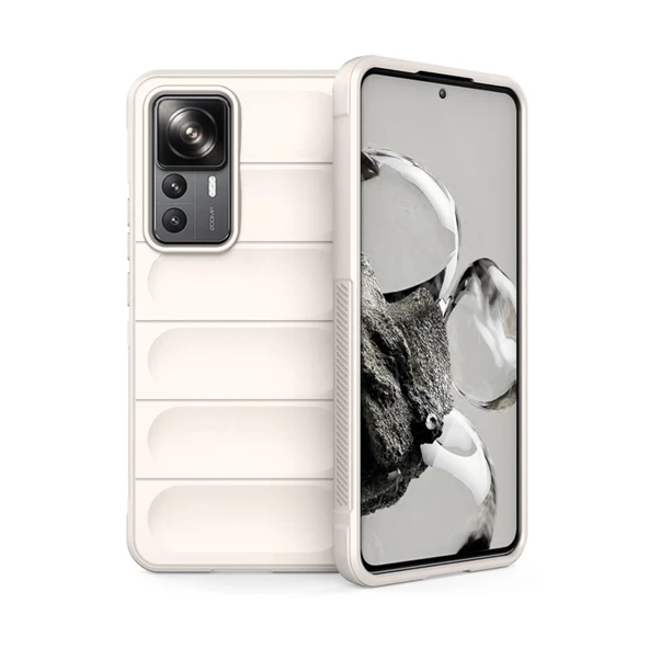 Xiaomi Mi 12T Pro Kılıf Optimum Silikon - Krem ürün görseli 1