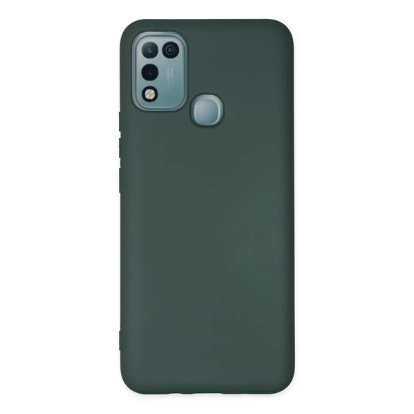 İnfinix Hot 10 Play Kılıf Nano İçi Kadife Silikon - Koyu Yeşil ürün görseli 1