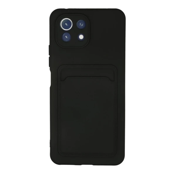 Xiaomi Mi 11 Kılıf Kelvin Kartvizitli Silikon - Siyah ürün görseli 1