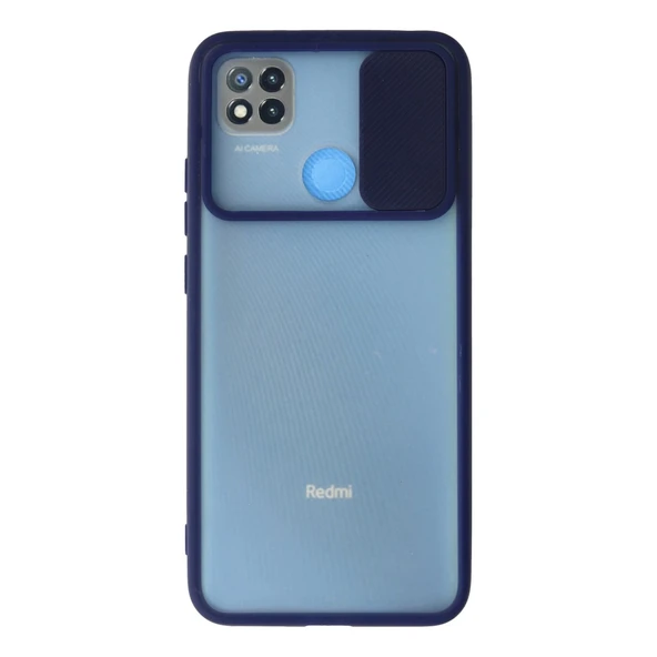 Xiaomi Redmi 9C Kılıf Palm Buzlu Kamera Sürgülü Silikon - Lacivert ürün görseli 1