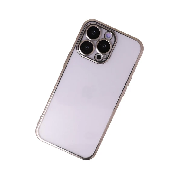 İphone 14 Pro Max Kılıf Razer Lensli Silikon - Gold - Resim 2