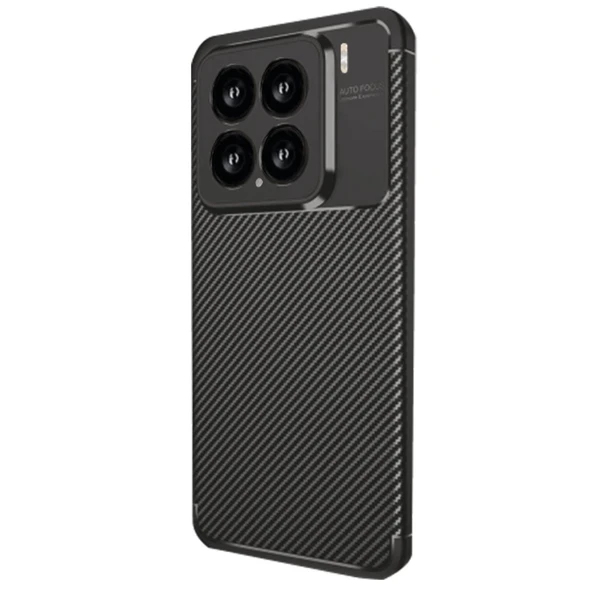 Xiaomi Mi 15 Kılıf Auto Focus Karbon Kapak - Siyah ürün görseli 1