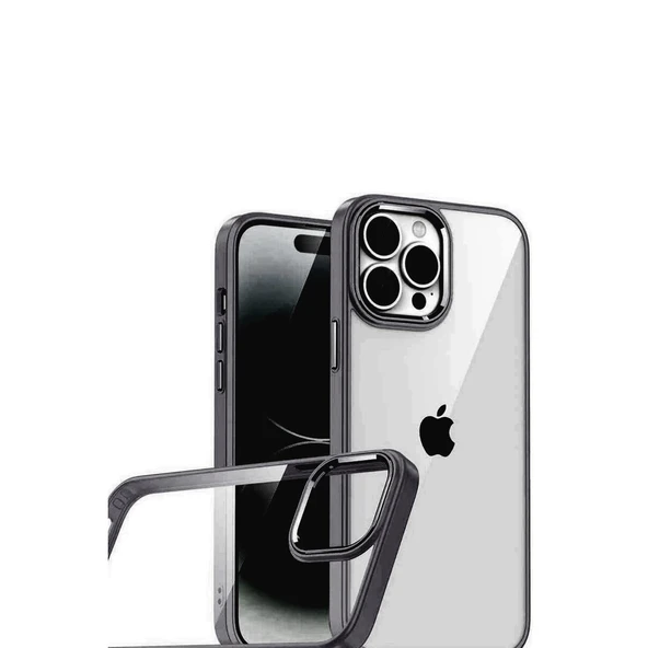İphone 15 Pro Max Razer Lensli Silikon - Siyah - Resim 2