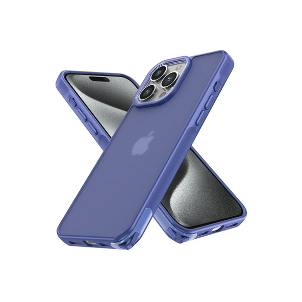 İphone 15 Pro Kılıf Elegant Kapak - Açık Mavi ürün görseli 1