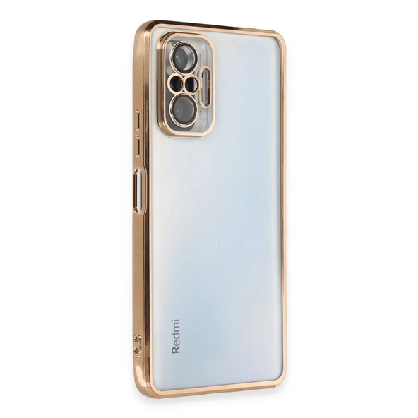 Xiaomi Redmi Note 10 Pro Kılıf Razer Lensli Silikon - Gold ürün görseli 1