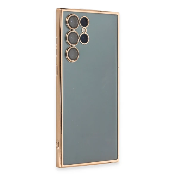 Samsung Galaxy S22 Ultra Kılıf Razer Lensli Silikon - Gold ürün görseli 1