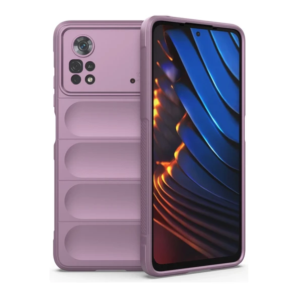 Xiaomi Poco X4 Pro 5G Kılıf Optimum Silikon - Mor ürün görseli 1