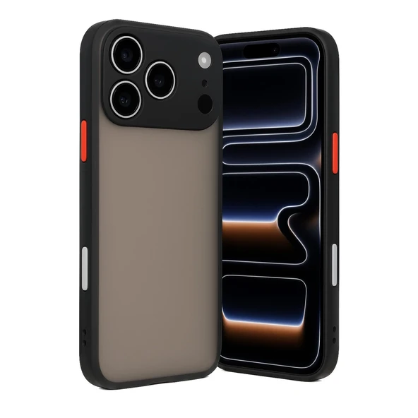 İphone 17 Pro Max Kılıf Montreal Silikon Kapak - Siyah ürün görseli 1