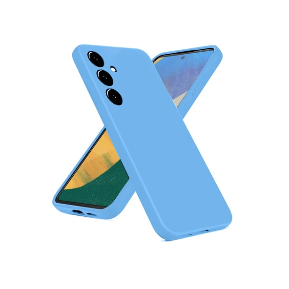 Samsung Galaxy A36 Kılıf Nano İçi Kadife Silikon - Mavi ürün görseli 1