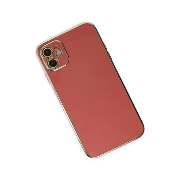 İphone 12 Kılıf Volet Silikon - Kırmızı - Resim 3