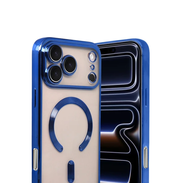 İphone 17 Pro Kross Magneticsafe Kapak - Lacivert - Resim 2
