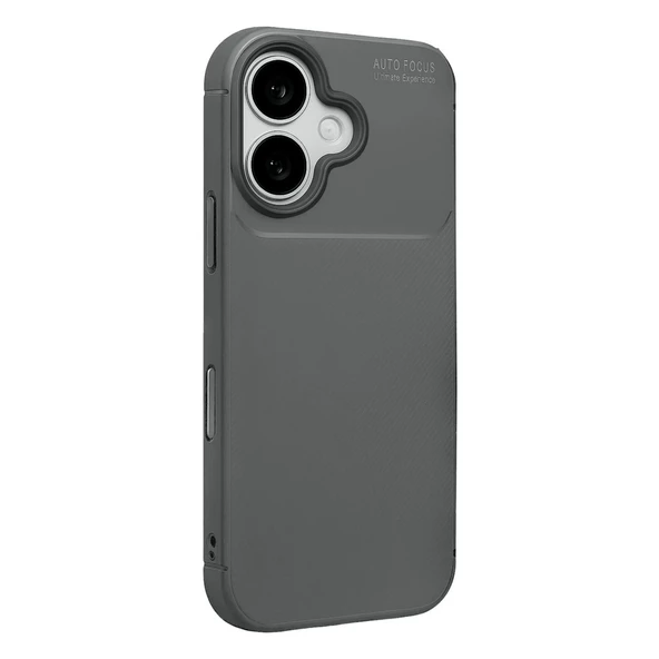 İphone 17 Auto Focus Karbon Kapak - Gri - Resim 3
