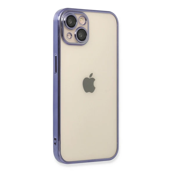İphone 14 Kılıf Razer Lensli Silikon - Mor - Resim 2