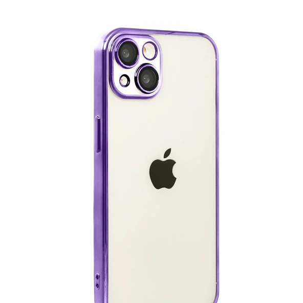İphone 15 Razer Lensli Silikon - Mor - Resim 2