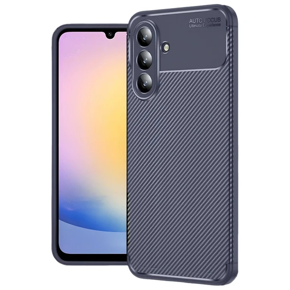 Samsung Galaxy S25 Fe Auto Focus Karbon Kapak - Lacivert ürün görseli 1