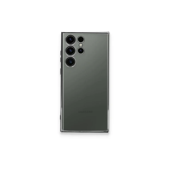 Samsung Galaxy S23 Ultra Kılıf Razer Lensli Silikon - Gümüş ürün görseli 1