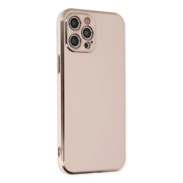 İphone 12 Pro Kılıf Volet Silikon - Pembe ürün görseli 1