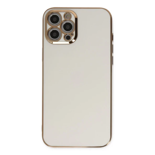 İphone 12 Pro Kılıf Volet Silikon - Beyaz - Resim 2