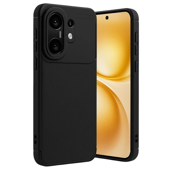 Vivo X200 Fe Auto Focus Karbon Kapak - Siyah ürün görseli 1
