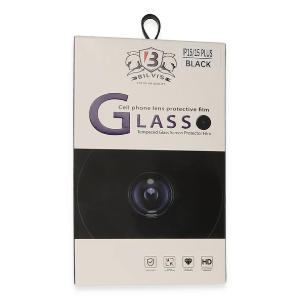 İphone 15 Bilvis Titan Kamera Lens - Siyah - Resim 3