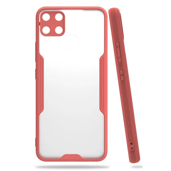 Realme C15 Kılıf Platin Silikon - Pembe ürün görseli 1