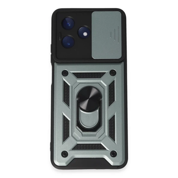 Realme C53 Kılıf Pars Lens Yüzüklü Silikon - Yeşil ürün görseli 1