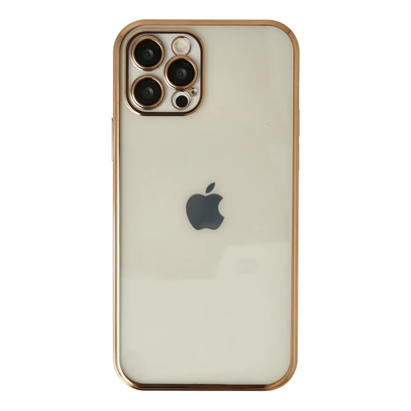 İphone 12 Pro Max Kılıf Razer Lensli Silikon - Gold ürün görseli 1