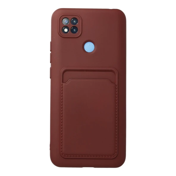 Xiaomi Redmi 9C Kılıf Kelvin Kartvizitli Silikon - Bordo ürün görseli 1