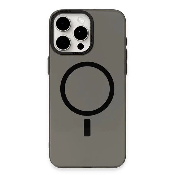 İphone 15 Pro Kılıf Anka Pc Magneticsafe Sert Metal Kapak - Siyah ürün görseli 1