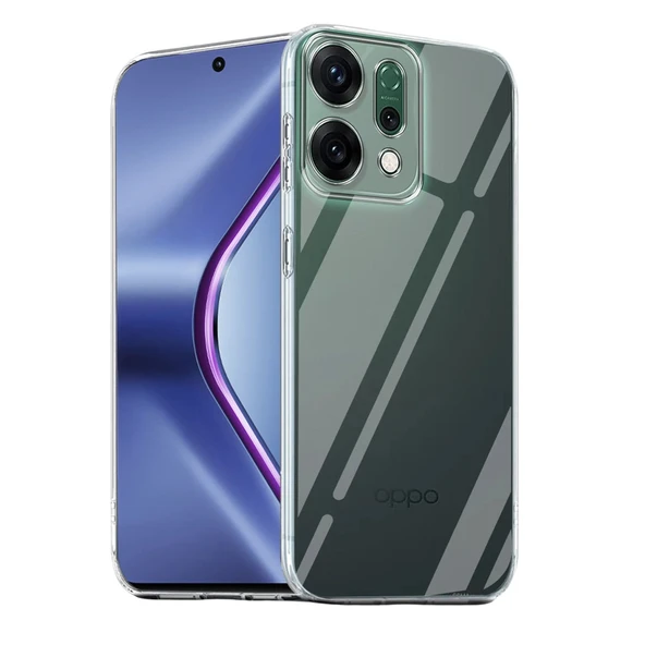 Oppo Reno 14 Kılıf Lüx Şeffaf Silikon - Şeffaf ürün görseli 1