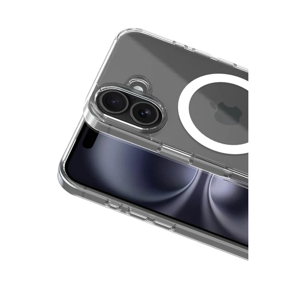 İphone 17 Combo Sert Şeffaf Magsafe Kapak - Şeffaf - Resim 2