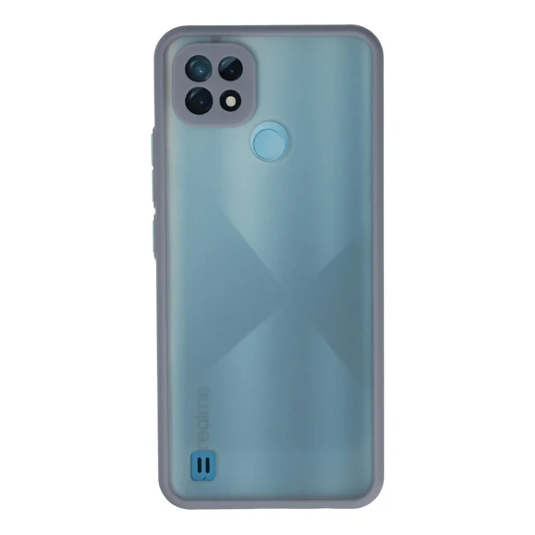 Realme C21 Kılıf Montreal Silikon Kapak - Gri ürün görseli 1