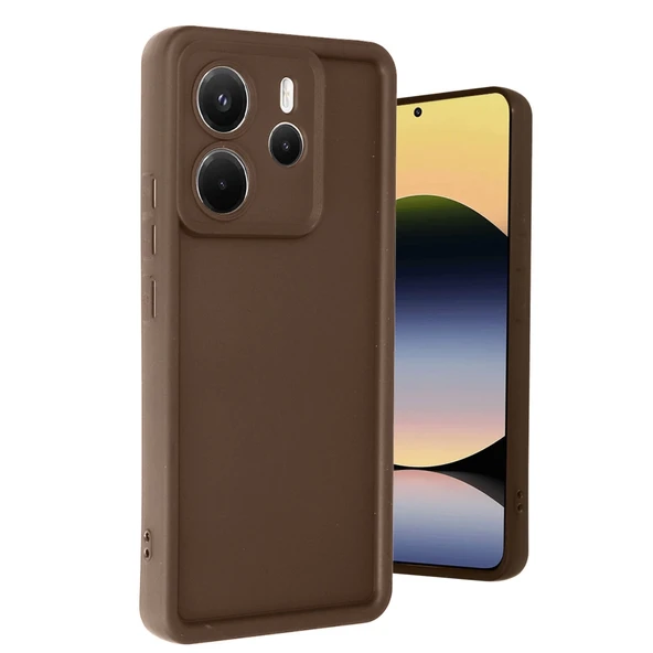 Xiaomi Redmi Note 14 4G Kılıf Viera Silikon - Kahverengi ürün görseli 1