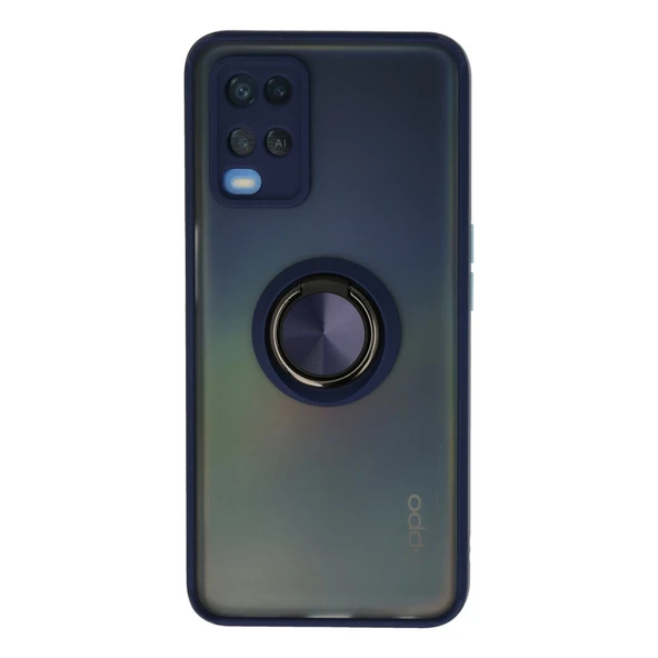 Oppo A54 4G Kılıf Montreal Yüzüklü Silikon Kapak - Lacivert ürün görseli 1