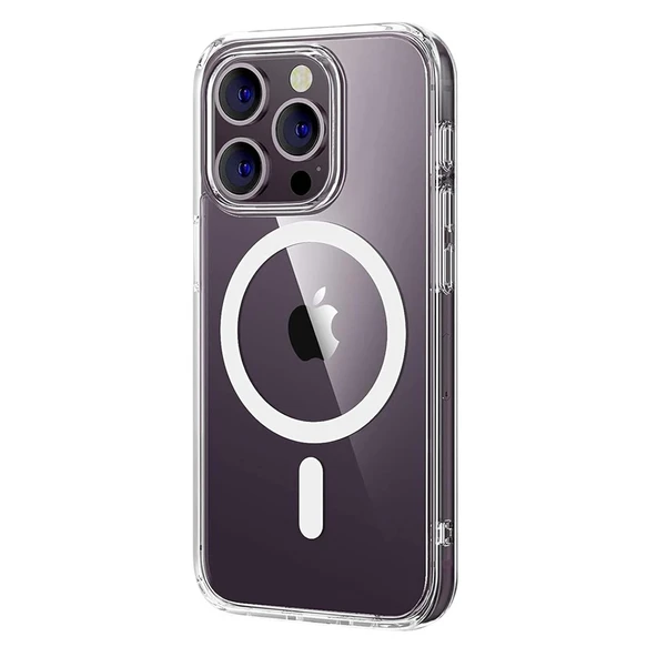 İphone 16 Pro Max Combo Sert Şeffaf Magsafe Kapak - Şeffaf - Resim 3