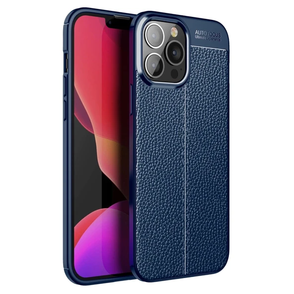 İphone 15 Pro Max Kılıf Auto Focus Kapak - Lacivert ürün görseli 1