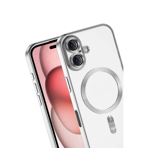 İphone 17 Kross Magneticsafe Kapak - Gümüş - Resim 3