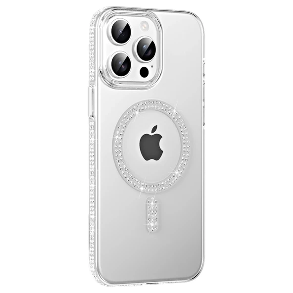 Joko İphone 15 Pro Move Taşlı Magsafe Kapak - Natural Grey ürün görseli 1