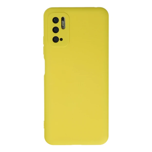 Xiaomi Redmi Note 10 5G Kılıf Nano İçi Kadife Silikon - Sarı ürün görseli 1