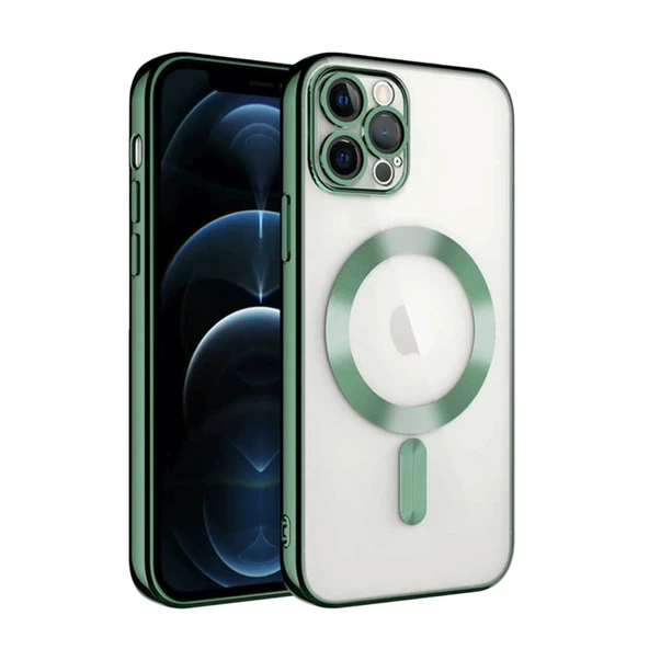 İphone 13 Pro Kılıf Kross Magneticsafe Kapak - Koyu Yeşil ürün görseli 1