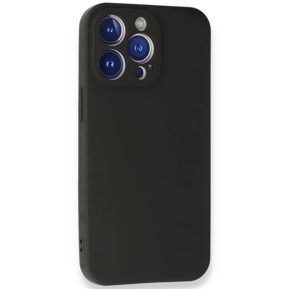 İphone 13 Pro Max Kılıf First Silikon - Siyah - Resim 3