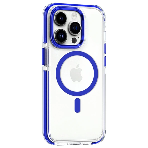 Joko İphone 15 Pro Max Bella Magsafe Kapak - Mavi - Resim 2
