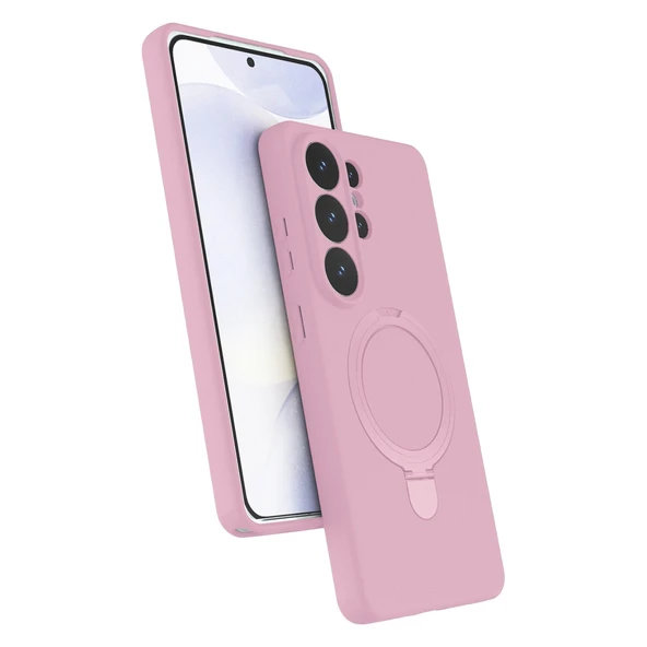 Samsung Galaxy S26 Ultra Regal Magsafe Standlı Kapak - Açık Pembe ürün görseli 1